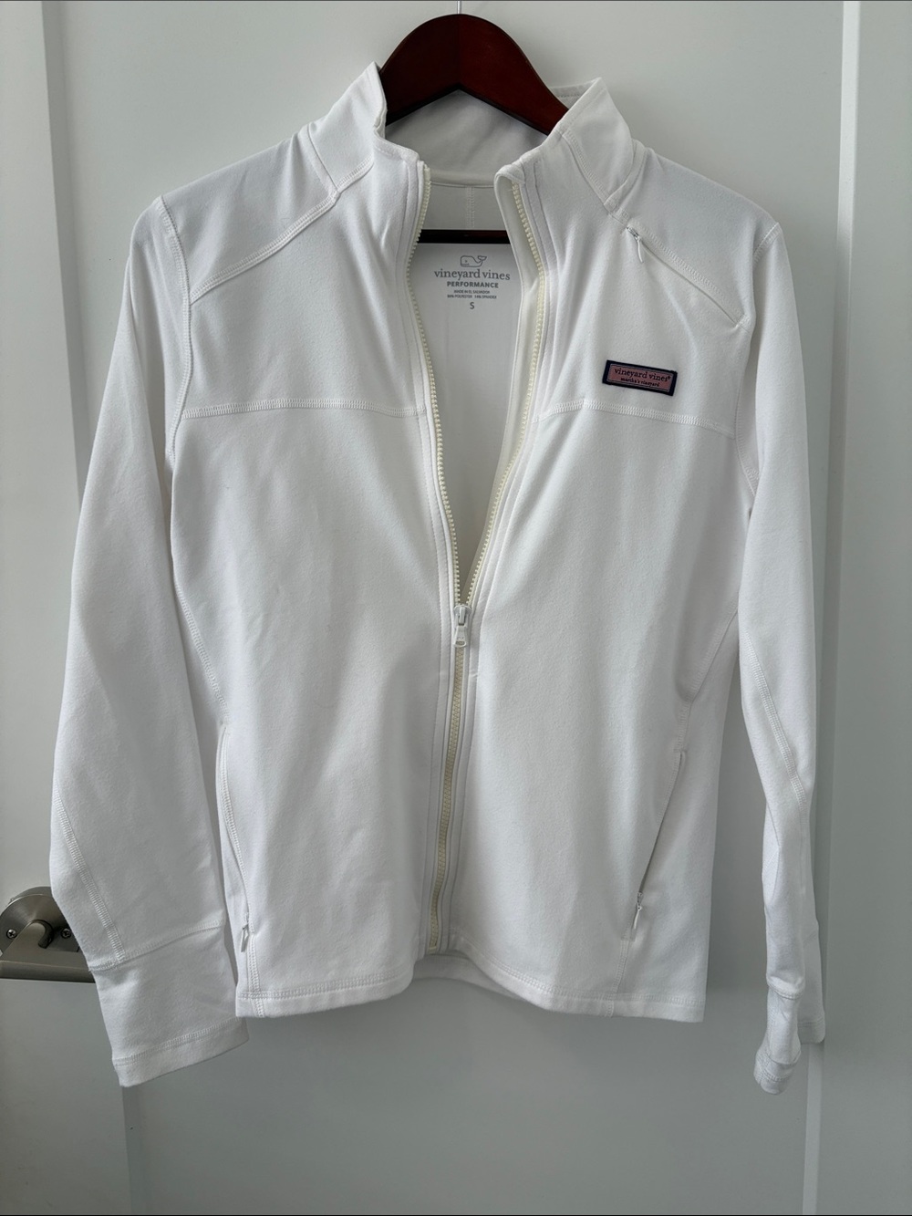 Vineyard Vines White Full-Zip Performance Jacket